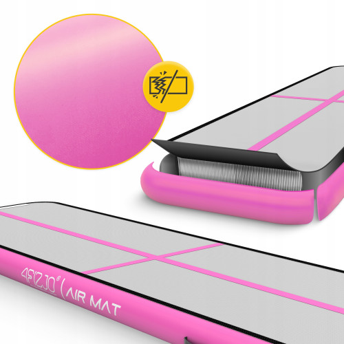  Мат надувной гимнастический 4FIZJO Air Track Mat 400 x 100 x 15 см White/Pink (P-5907739311788) - фото №3